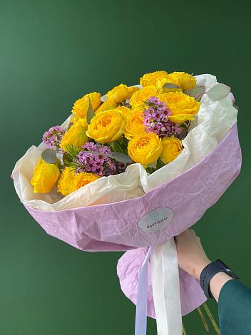 Букет Кустовые желтые розы в Карпинске