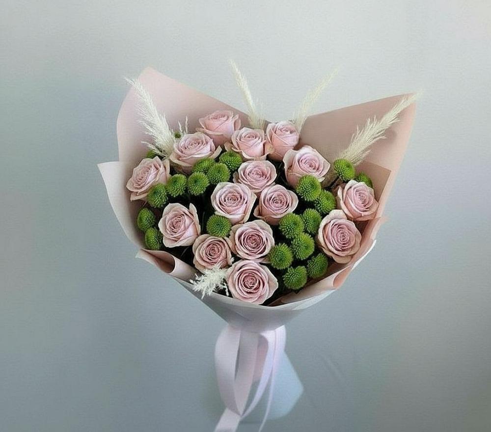Букет цветов из: Розы и Хризантемы в Карпинске