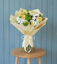 Букет цветов из:  Хризантемы и Розы #REPLACE_PRED# Карпинске